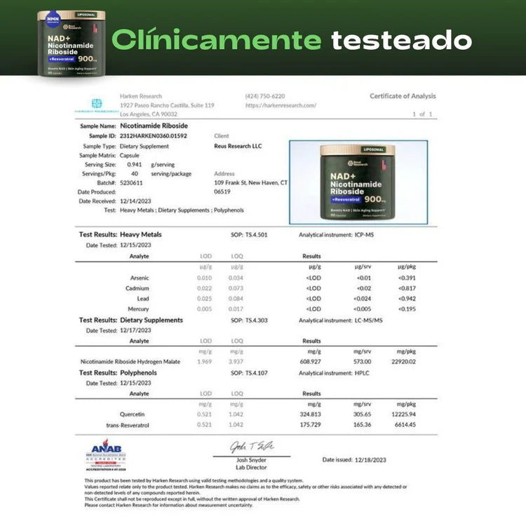¡NAD+ RESVERATROL - Recarga tu energía, rejuvenece tus células y potencia tu mente!