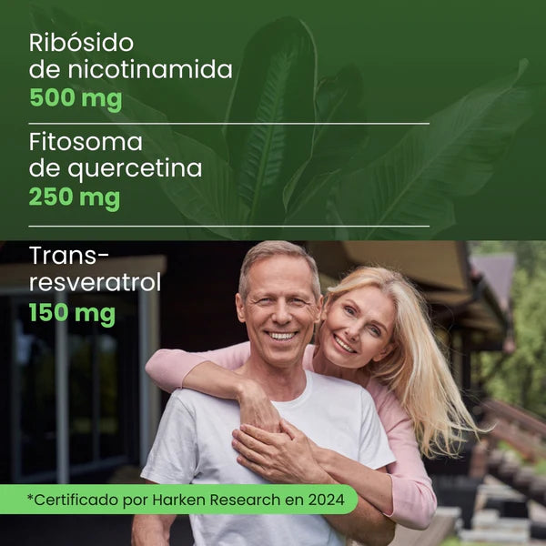 ¡NAD+ RESVERATROL - Recarga tu energía, rejuvenece tus células y potencia tu mente!