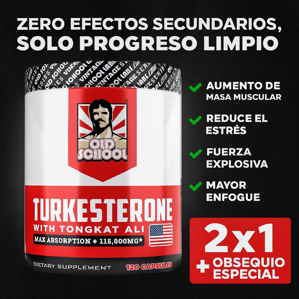 TURKESTERONA OLD SCHOOL 2×1 – Vitalidad masculina, deseo renovado y energía real!